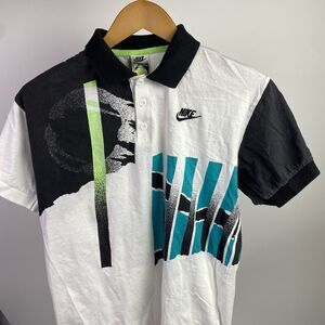 True Vtg 90s Agassi Nike Challenge Court Tennis Shirt Mens XS/womens Med/Boys XL